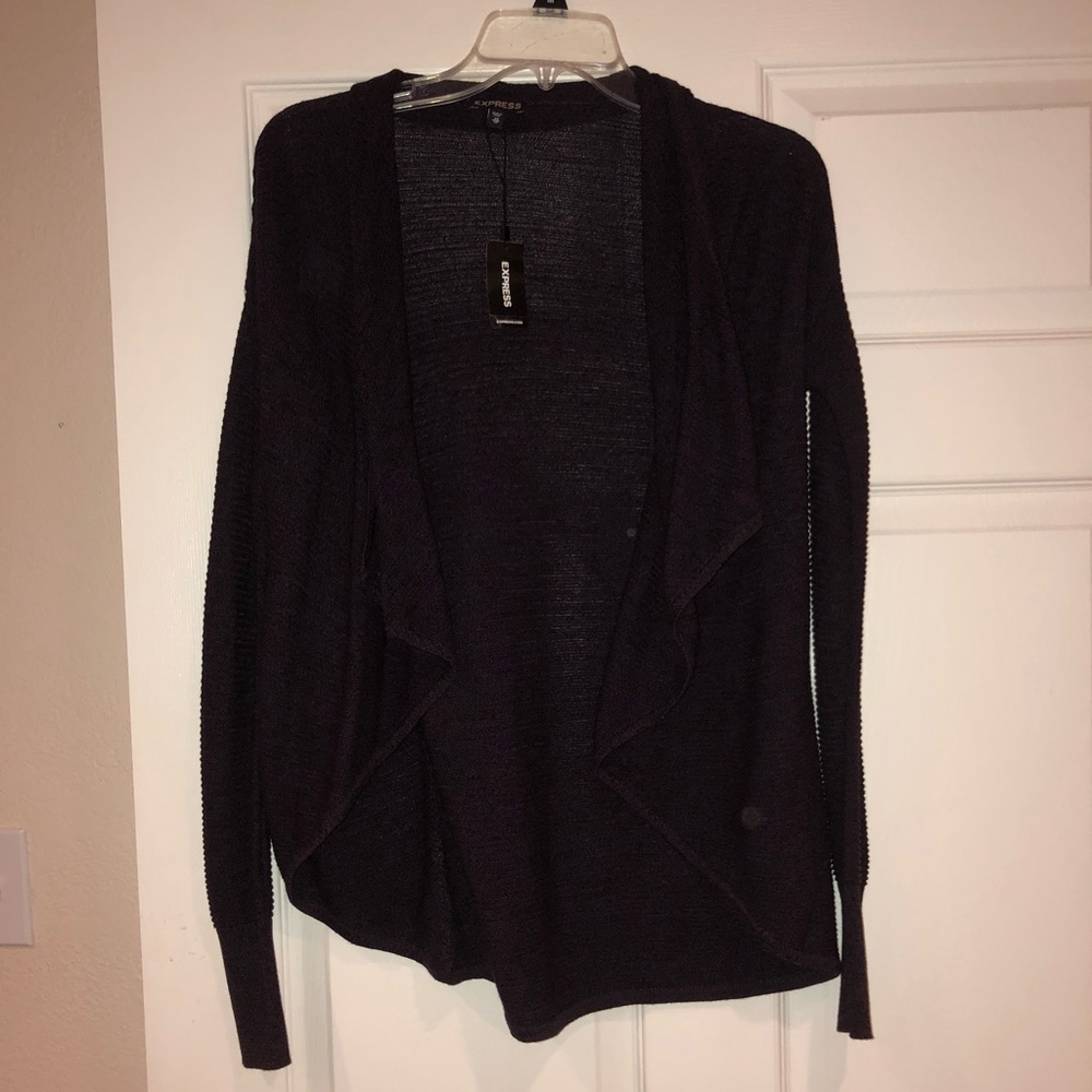 Express dark purple cardigan